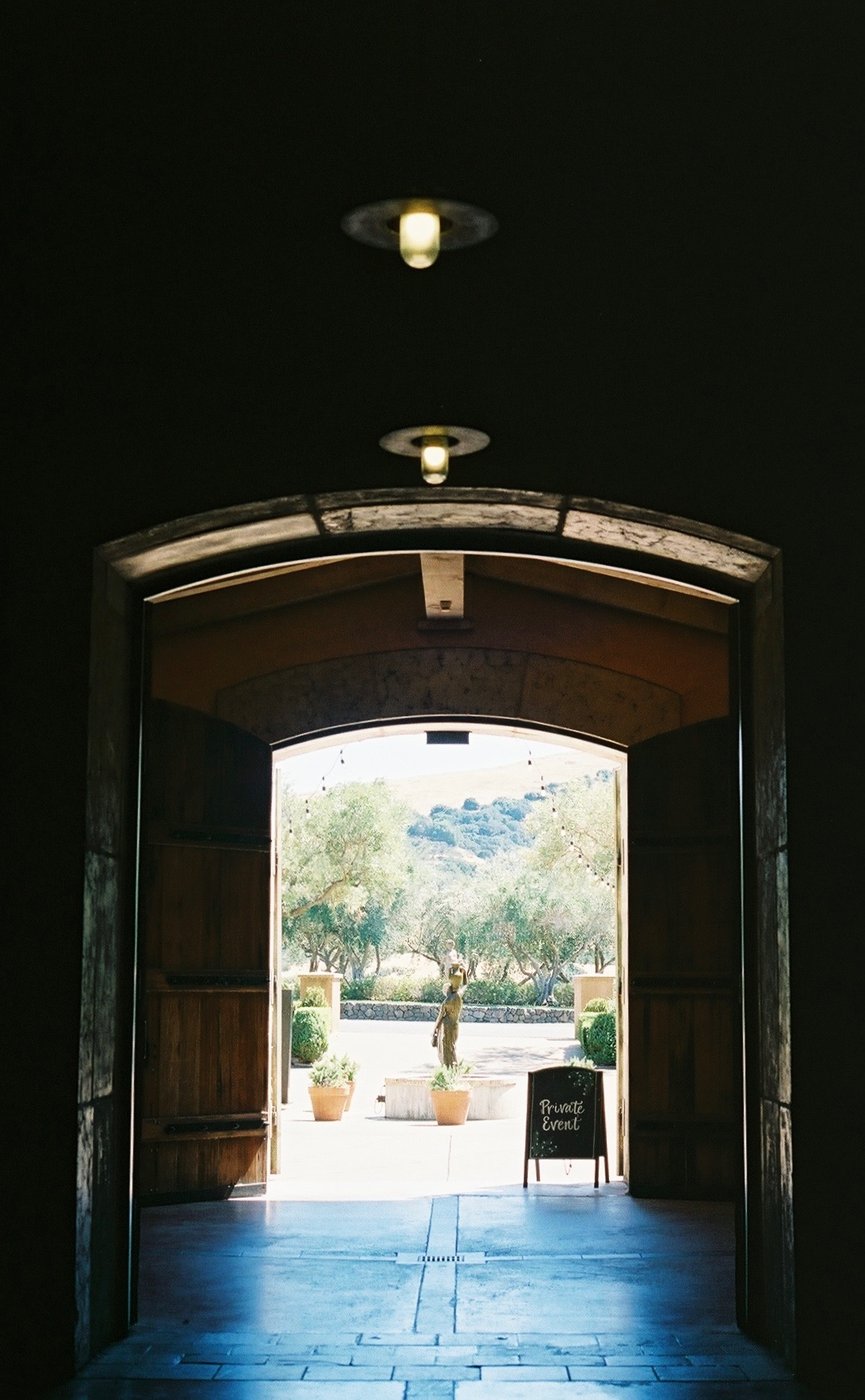 Looking through an archway doorway